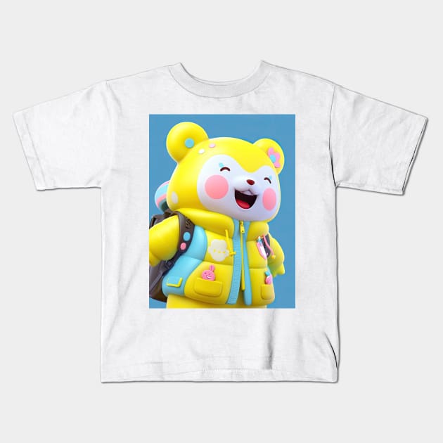 AKBLM - NAKAMA KUMA 仲間 | KAWAII ANIME CHARACTER Kids T-Shirt by AKBLM